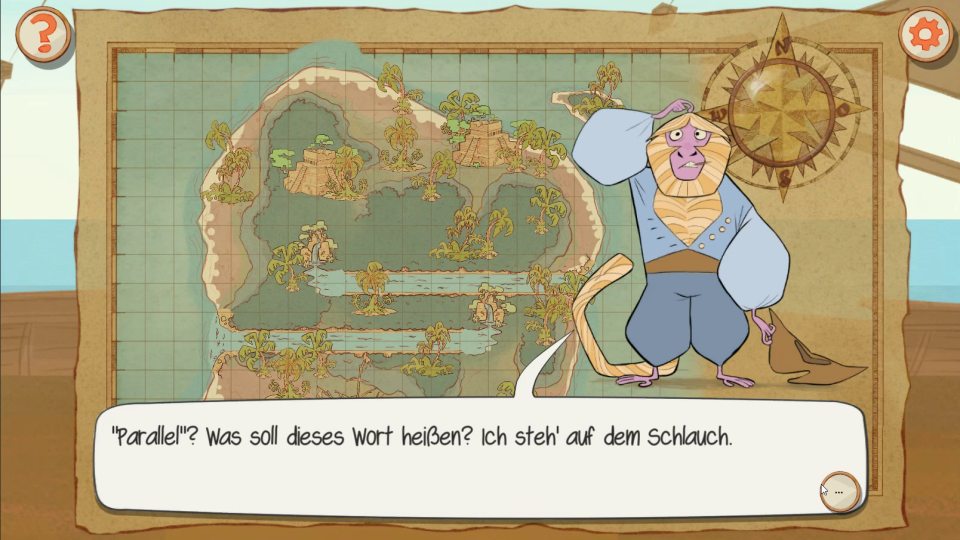 Screenshot of the game Monkey Swag,  showing a puzzle map and the character Bud