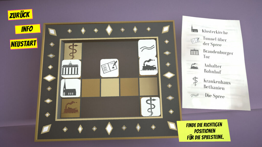 A screenshot of the game "Theodor" showing a sliding tile puzzle.